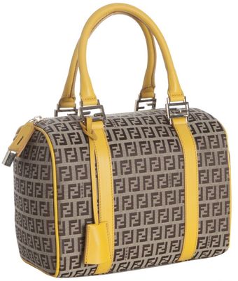 Fendi Ochre and Beige Zucchino Forever Top Handle Bag - Lyst