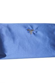 Prada Sky Blue Satin Clutch - Lyst