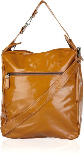 Marni Patentleather Shoulder Bag in Orange - Lyst