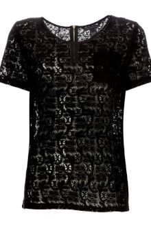 Marc By Marc Jacobs Cotton Lace T-shirt - Lyst