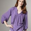Diane Von Furstenberg Acquilina Threequartersleeve Blouse in Purple - Lyst