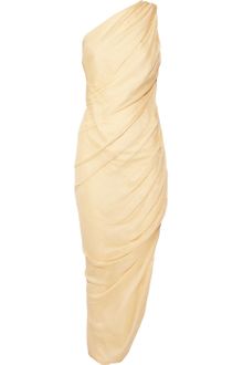 Halston Heritage Asymmetric Silk-chiffon Gown - Lyst