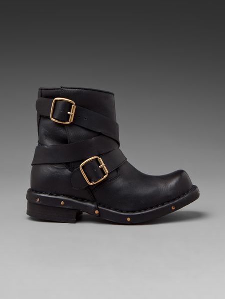 jeffrey campbell black boots with buckles