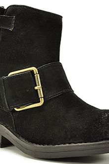 Jeffrey Campbell Blush - Black Suede Buckle Bootie - Lyst