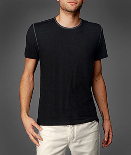 John Varvatos Reverse Print Tee in Blue for Men (ink) - Lyst