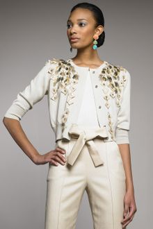 Oscar de la Renta Embellished Cardigan - Lyst