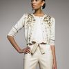 Oscar De La Renta Embellished Cardigan in Beige (oatmeal) - Lyst