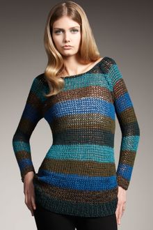 Theory Striped Low-back Sweater - Lyst