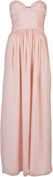 Zimmermann Rouched Bustier Dress in Pink - Lyst