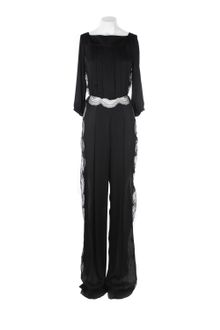 Azzaro Silk Chiffon Kendal Jumpsuit and Polyamide Viscose Lace - Lyst