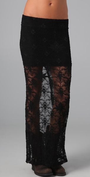 nightcap black lace skirt