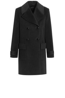 Jaeger Angora Blend Pea Coat - Lyst