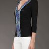 Emilio Pucci Ruched Top in Black - Lyst