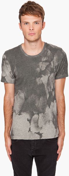 Robert Geller Flower Print T-shirt - Lyst