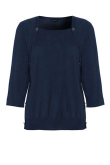 Jaeger Merino Button Sweater - Lyst