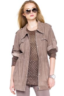 Michael Kors Suede Anorak - Lyst