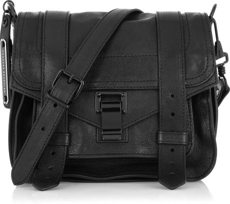Proenza Schouler Ps1 Small Leather Satchel in Black - Lyst