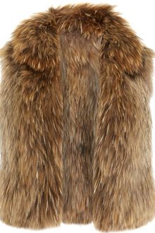 Co. Short Knit Fur Vest - Lyst