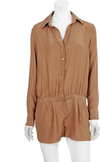Haute Hippie Button-down Onesie - Lyst