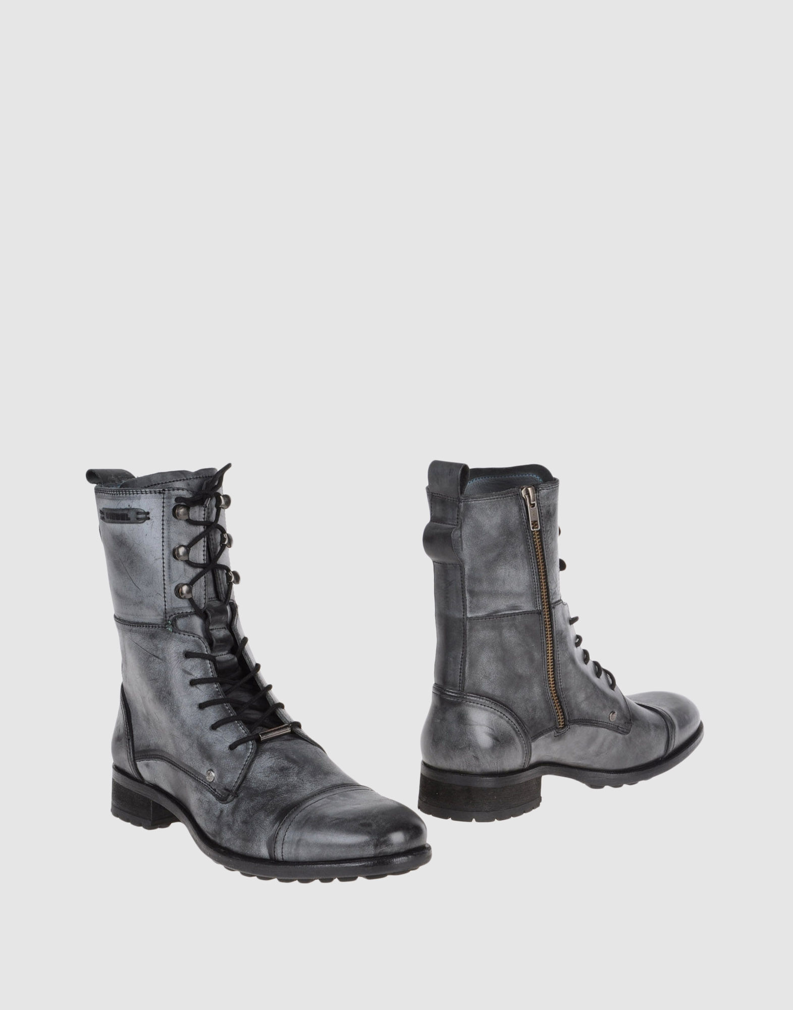 Diesel Combat Boots in Gray for Men (steel) Lyst