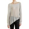 Helmut Lang Asymmetric Hem Sweater in Beige (newsprint) - Lyst