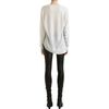 Helmut Lang Asymmetric Hem Sweater in Beige (newsprint) - Lyst