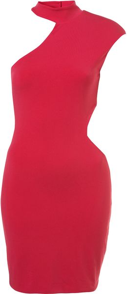 Topshop Pink Cutout Bodycon Dress By Dress Up - Lyst