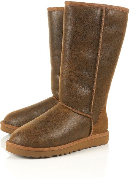 ugg tall leather bomber boots