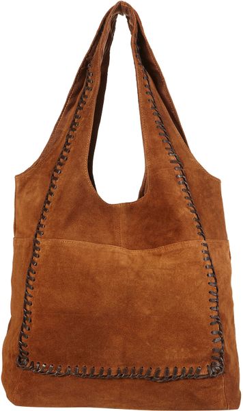 tan suede shoulder bag