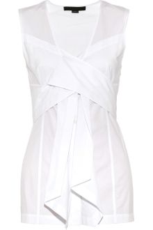 Alexander Wang Asymmetric Draped Cotton Top - Lyst