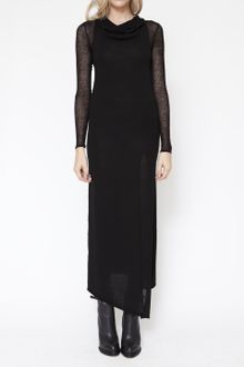Helmut Lang Cowl Neck Long Sleeve Dress - Lyst