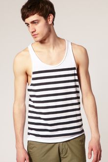 ASOS Collection Asos Stripe Racer Back Vest - Lyst