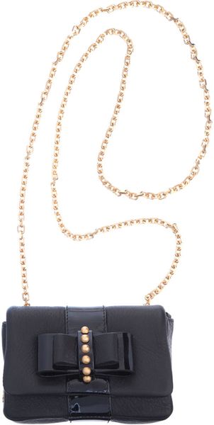 Christian Louboutin Mini Sweet Charity Leather Bag in Black - Lyst