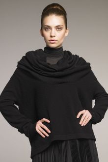 Donna Karan New York Draped Boxy Sweater - Lyst