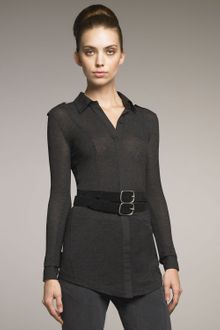 Donna Karan New York Tissue-thin Blouse - Lyst
