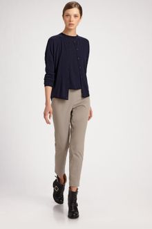 Jil Sander Navy Wool Cardigan - Lyst