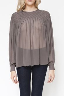 L'Agence Long Sleeve Diamond Blouse - Lyst