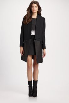 Neil Barrett Leather Panel Mini Skirt - Lyst