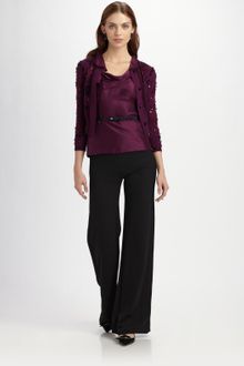 Oscar de la Renta Flare-leg Knit Pants - Lyst
