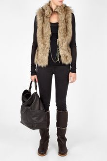 Michael by Michael Kors Faux Fur Gilet - Lyst