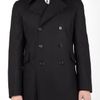 Ps By Paul Smith Black Melton Wool 3/4 Pea Coat in Black for Men - Lyst