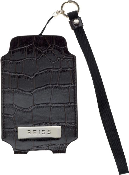 Reiss Iphone Holder in Black (chocolate) - Lyst