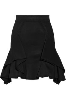 Zac Posen Pleated Ribbed-jersey Mini Skirt - Lyst