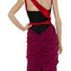 Zac Posen Asymmetric Draped Silkblend Dress in Purple (red) - Lyst