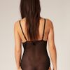 Asos Collection Asos Boudoir Scalloped Lace and Mesh Body in Black - Lyst