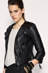 ASOS Collection Asos Collarless Quilted Leather Jacket