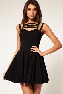 ASOS Collection Asos Full Skirt Dress with Multi Strap - Lyst