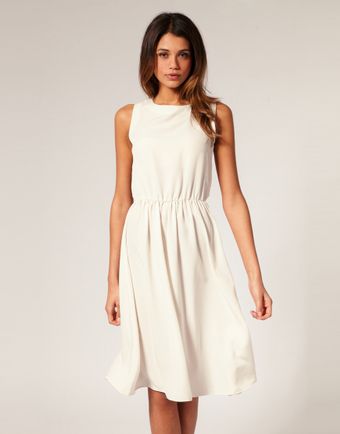 ASOS Collection Asos Midi Dress with Soft Skirt - Lyst