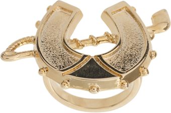 ASOS Collection Asos Metal Horseshoe Ring - Lyst