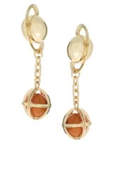 ASOS Collection Asos Structured Drop Earrings with Caged Ball and Veined Bead Detail